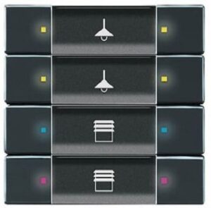 Busch-Jaeger Bedienelement 4/8-fach programmierbar mit Beschriftungsfeld 6127/02-81 – Bild 1