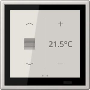 Jung KNX Raumcontroller LS Touch lichtgrau mit integriertem 1fach-Rahmen LS 990 LS459D1SLG – Bild 1
