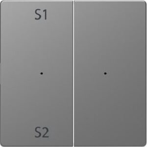 Merten Wippen für T-M 2fach (Szene1/2 blank) Edelstahl System D MEG5226-6036 – Bild 1