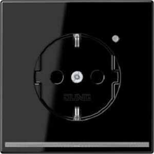 Jung SCHUKO-Steckdose Thermoplast(brs.) hochgl. schwarz LS1520-OSWLNW – Bild 1