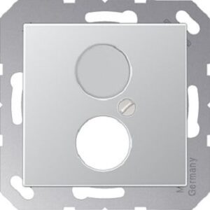 Jung Abdeckung für 2Lautsprecherbuchsen aluminium A562AL – Bild 1