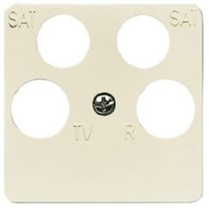 Busch-Jaeger Zentralscheibe Antenne 4-fach Duro 2000 SI weiss 1743/10-04-212 – Bild 1