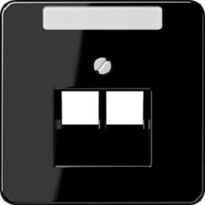 Jung Abdeckung fürIAE/UAE-ADo CD500 mit Schri.Fe. schwarz CD569-2NAUASW – Bild 1