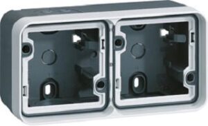 Berker Gehäuse mit Rahmen Leitungseinführung lichtgrau 6719323505 – Bild 1