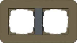 Gira Abdeckrahmen 2-fach E3 Umbra/Anthrazit 0212426 – Bild 1