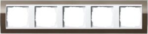 Gira Abdeckrahmen 5-fach Event klar braun Einsatz rw 0215763 – Bild 1