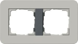 Gira Abdeckrahmen 2-fach E3 Grau/Anthrazit 0212422 – Bild 1