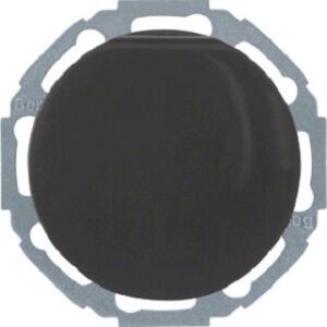 Berker SCHUKO-Steckdose schwarz glänzend mit Klappdeckel 47442045 – Bild 1