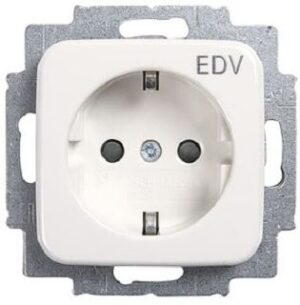 Busch-Jaeger Steckdosen-Einsatz Reflex SI alpin-ws 16A Aufdruck EDV 20EUC/DVKS-214 – Bild 1