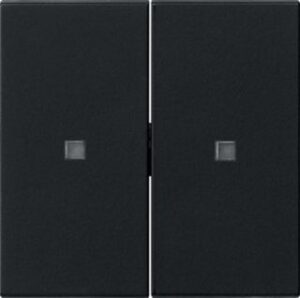 Gira S3000 Wippe 2-fach unbedruckt System 55 Schwarz matt 5369005 – Bild 1