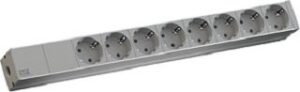 Bachmann Steckdosenleiste 8-fach Schuko Endstücke geschr. 19Zoll 333.416 – Bild 1