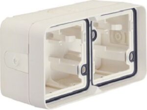 Berker Gehäuse mit Rahmen Leitungseinführung polarweiß 6719323512 – Bild 1