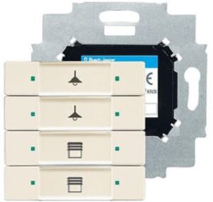 Busch-Jaeger Bedienelement 4-fach mit integriertem Busankoppler 6127/01-82 – Bild 1