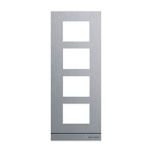 Busch-Jaeger Frontplatte Audio 1/4 Edelstahl 3xModul 41394CF-S-03 – Bild 1