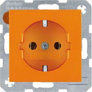 Berker SCHUKO-Steckdose orange glänzend 47438914 – Bild 1